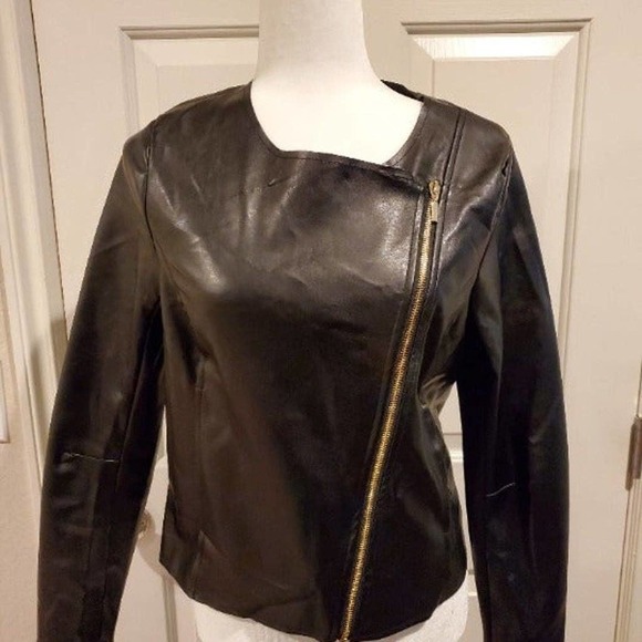 Worthington Jackets & Blazers - Worthington Black Faux Leather Jacket-Small